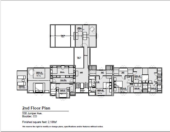 530 Juniper Avenue - 2nd Floor Plan