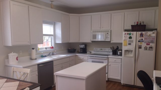 The Lightners' kitchen before the makeover.